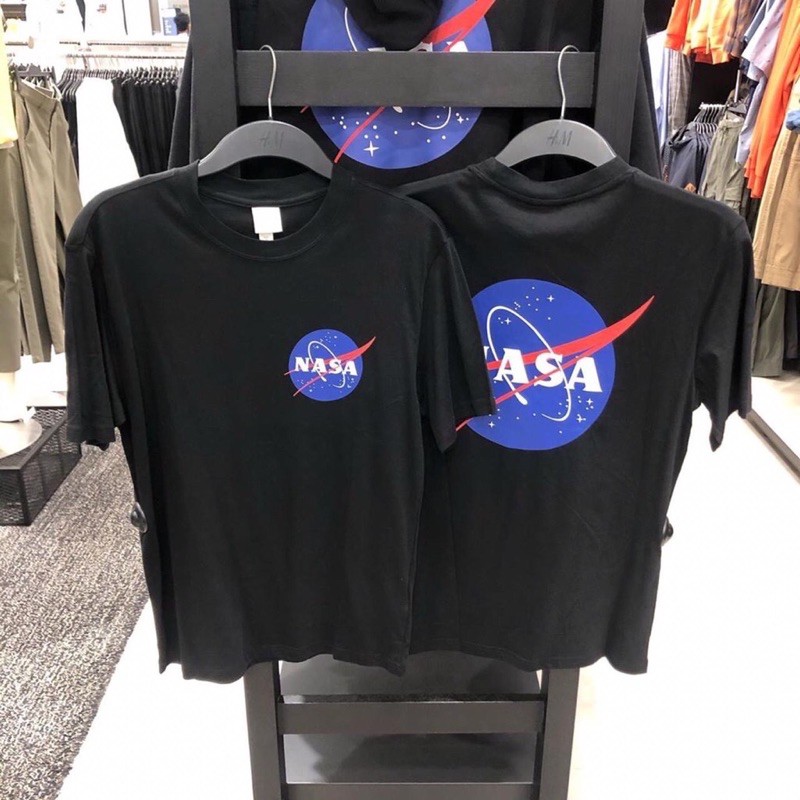 Nasa GLOBAL BLACK T SHIRT H M Shopee Philippines