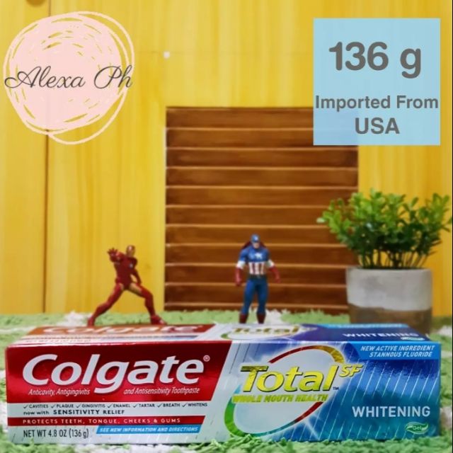 Colgate Total SF Whole Mouth Health Toothpaste Whitening 136 g | Shopee ...