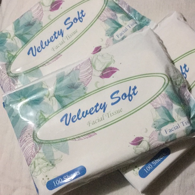 Velvety Soft Facial Tissue 100 sheets , 2 ply 50 pulls