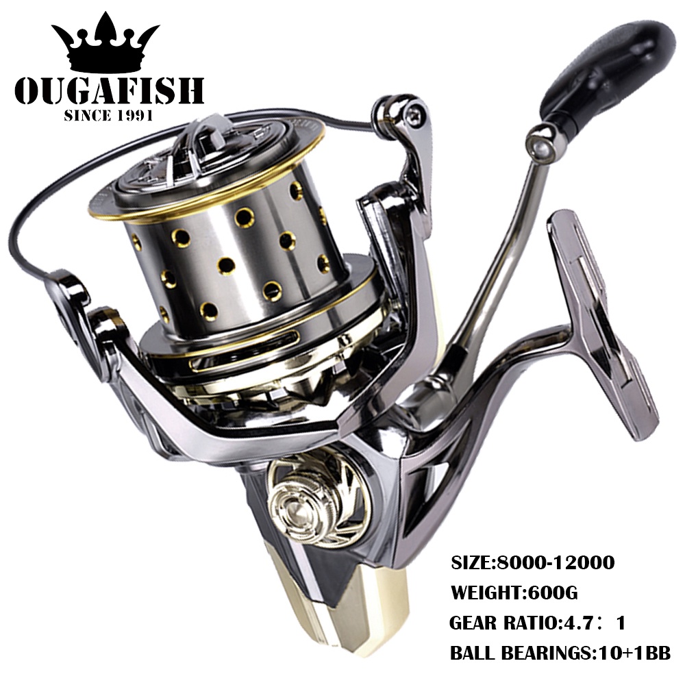 Big Spinning Fishing Reel High Strength Guide Rod Structure Anti