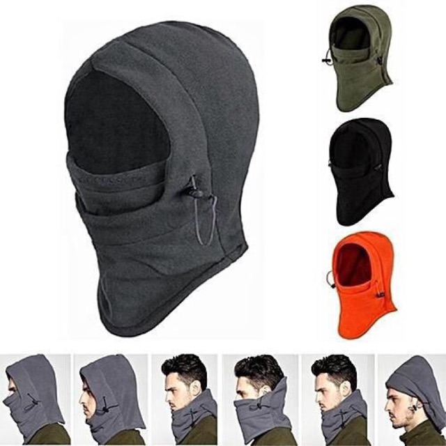 Outdoor thermal warm 6 1 balaclava hot sale hood police swat skiing cap