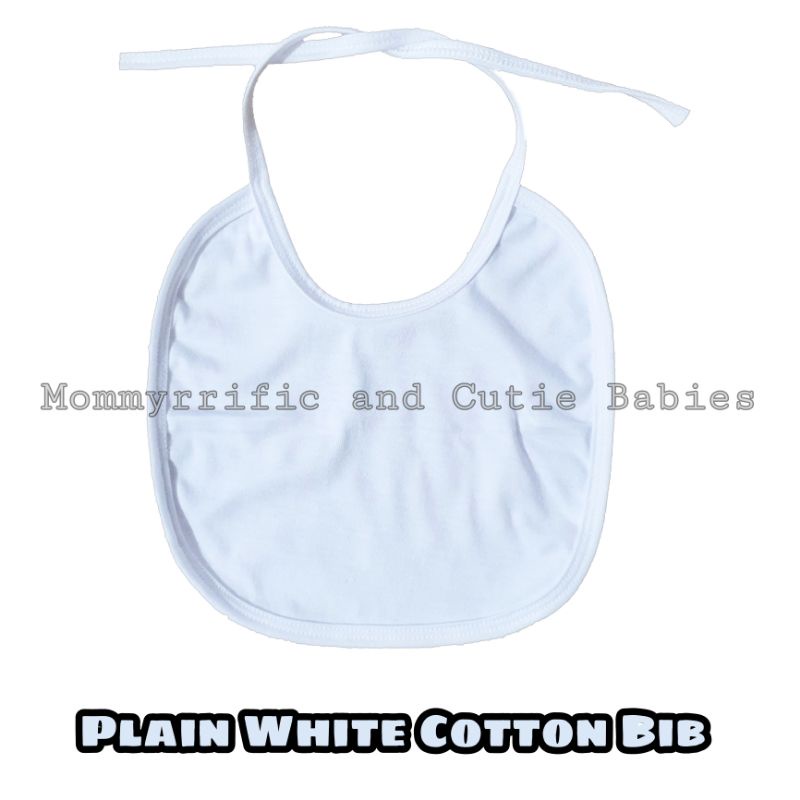 Plain White Cotton Bib | Shopee Philippines
