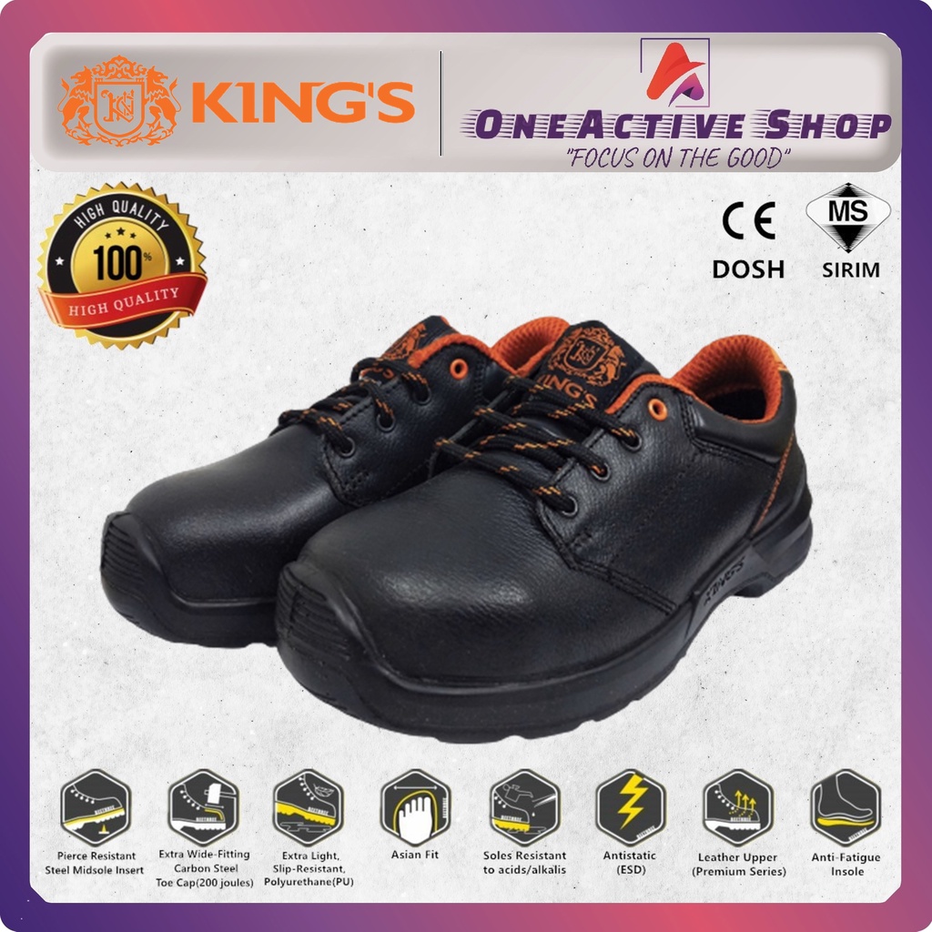 KING'S Safety Shoes / Safety Boots KWS200 UK 4 11 (Replacement model for KWS800) Shopee