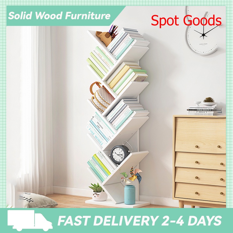 Soild Wood Book Shelf kids Racks Student Multi Purpose Wooden Display ...