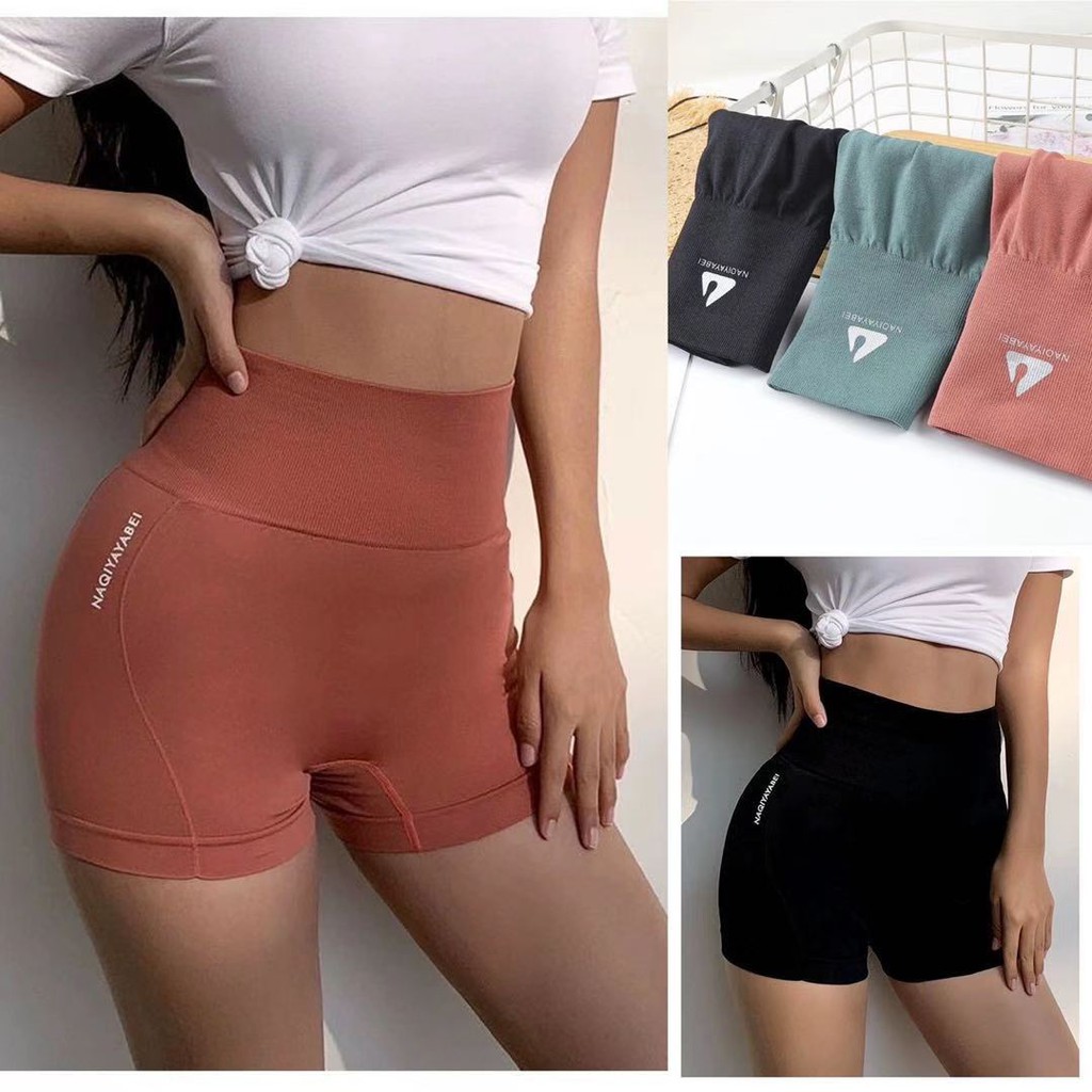 Women High Waist sports shorts tight Peach hipboosting Quick dry breathable fitness training