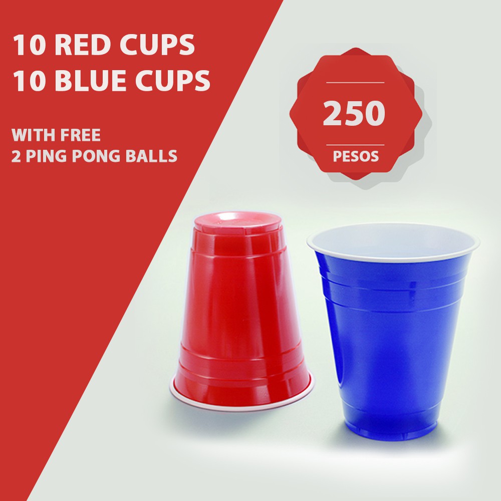 Disposable Party Plastic Cups Black Blue Red Beer Pong Party Drink Cup -  Temu