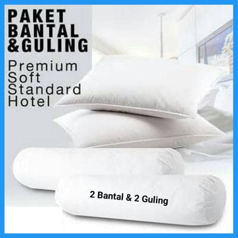 2 Pillows 2 Bolsters HOTEL Bed SET Silicone Contents Best Selling