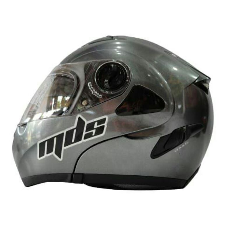 MDS Pro Rider Modular Flip Up Double Visor Solid Series Helmet | Shopee ...