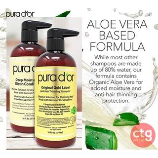 PURA D'OR Dor LAVENDER VANILLA Hair Thinning Shampoo & Healing Conditioner  Set