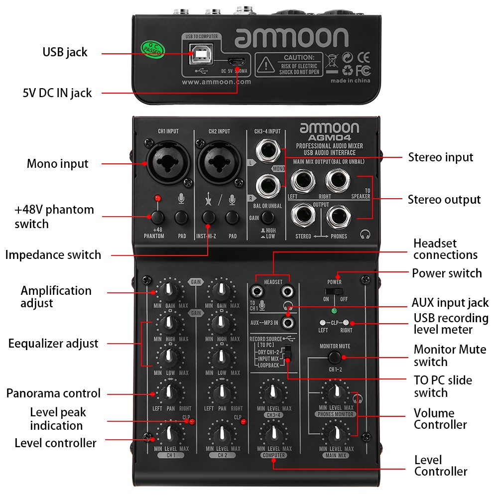 Ammoon mixer 12 discount channel