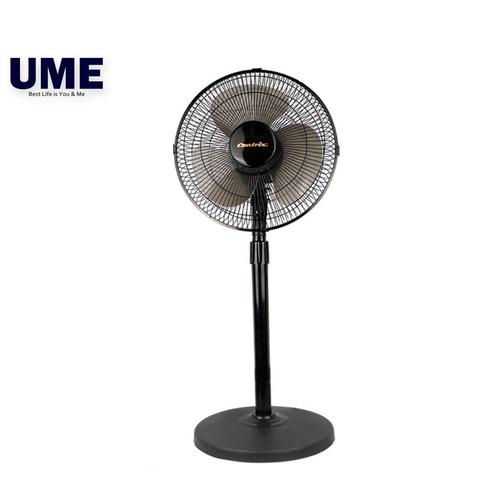 Electric Fan Stand Fan Centrix 12 inches 3 Round Blades CX1222D Black