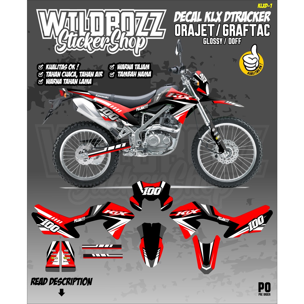 KLX 150 BF decal KLX dtracker full body/ (klxd-1) orajet material ...