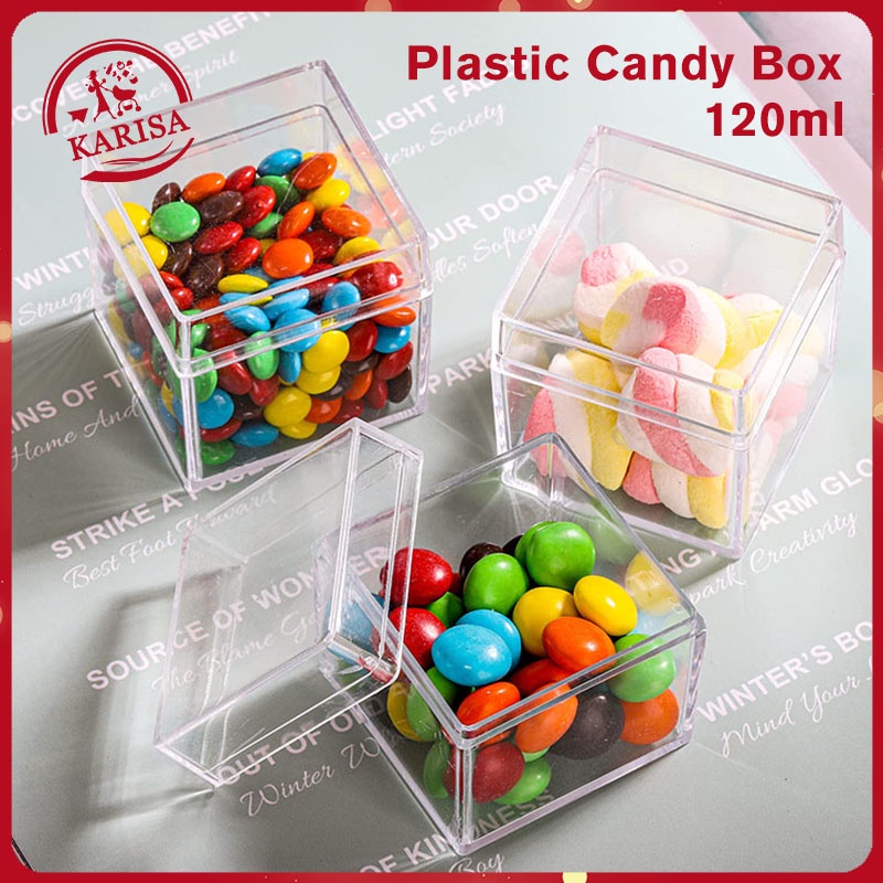 Clear Plastic Candy Box Transparent Plastic Boxes Mini Candy Cube Boxes ...