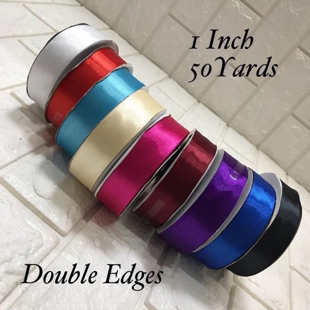 SATIN RIBBON 1(one) INCH SIZE 50 yards | Shopee Philippines