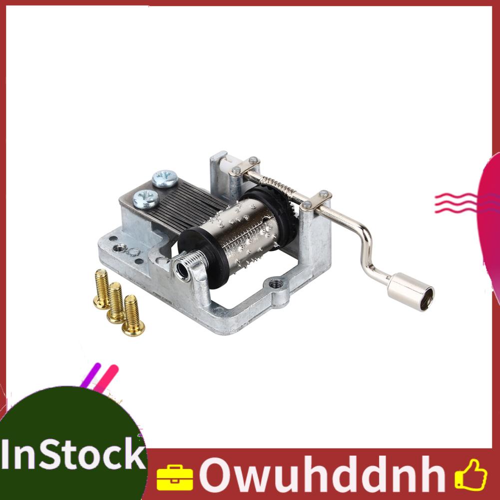 Owuhddnh Hand Crank Music Box 18 Note Cranked Musical Mechanism DIY