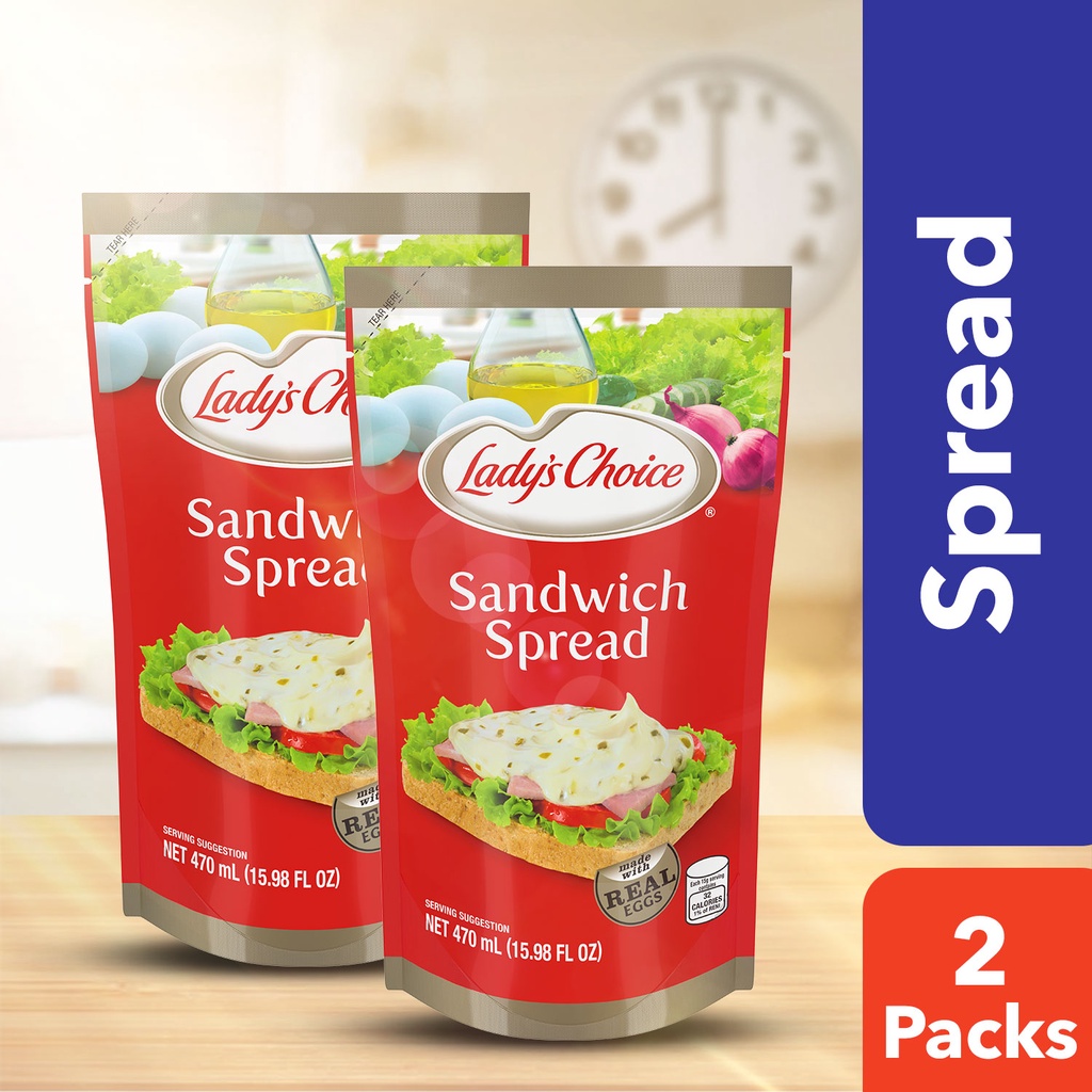 Lady's Choice Regular Sandwich Spread 470ML Pouch x2 Shopee Philippines