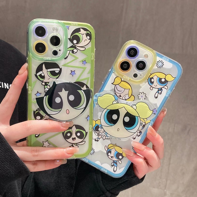 Powerpuff Girls with Holder Angel Eyes Phone Case for iPhone 13 Pro Max ...