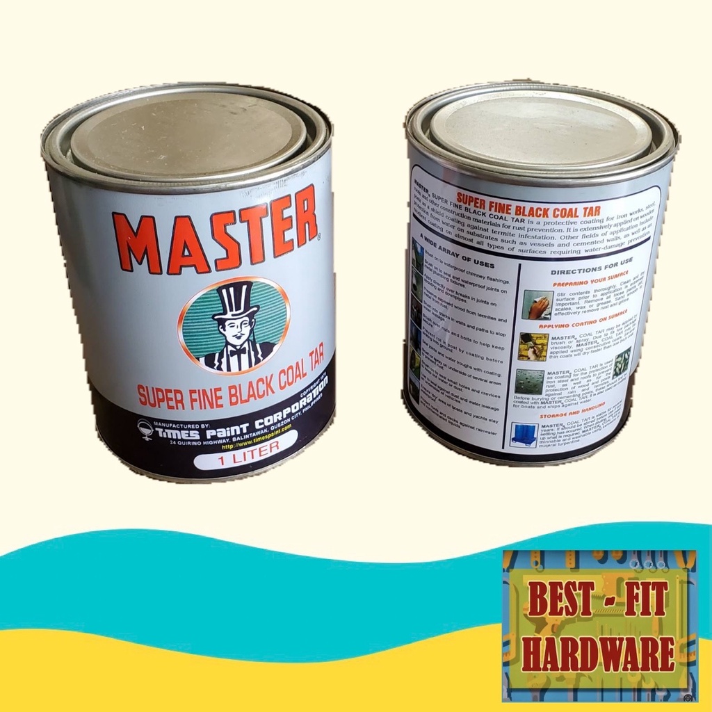 MASTER SUPER FINE BLACK COAL TAR 1L PER CAN / WHOLE SALE Shopee