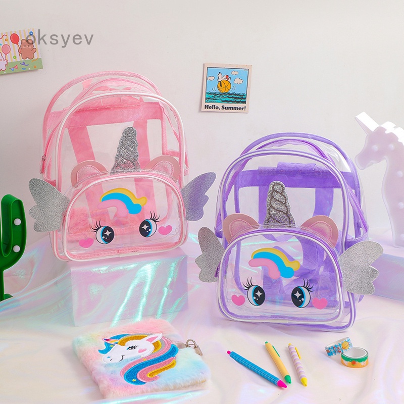 Unicorn School Bag Kids Large Capacity Backpack Bag Girl Primary School ...