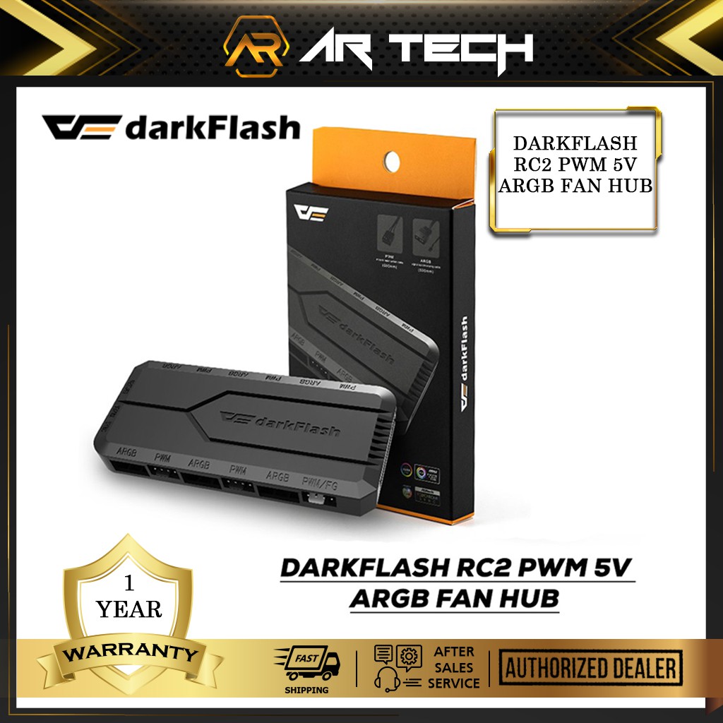 darkFlash RC2 PWM 5V ARGB Fan Hub (6 ARGB & 6 PWM) | Shopee Philippines