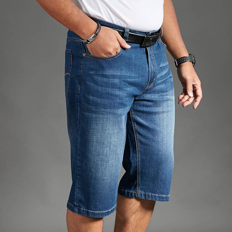 Mens 3/4 denim shorts best sale