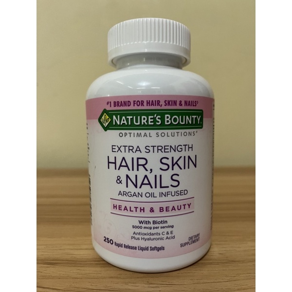 Nature's Bounty Hair, Skin and Nails, 250 Softgels Shopee Philippines