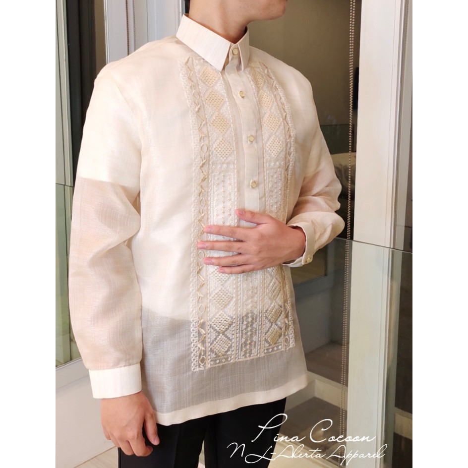 BARONG FOR MEN HIGH QUALITY PINA COCOON PURE EMBROIDERED BARONG TAGALOG ...