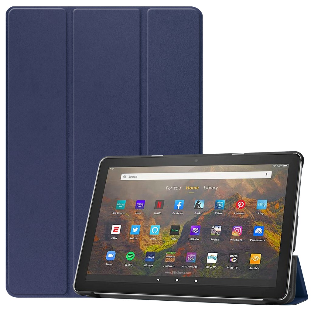 Solid Color Case For Amazon Fire HD 10 2021 Slim Magnetic Folding ...