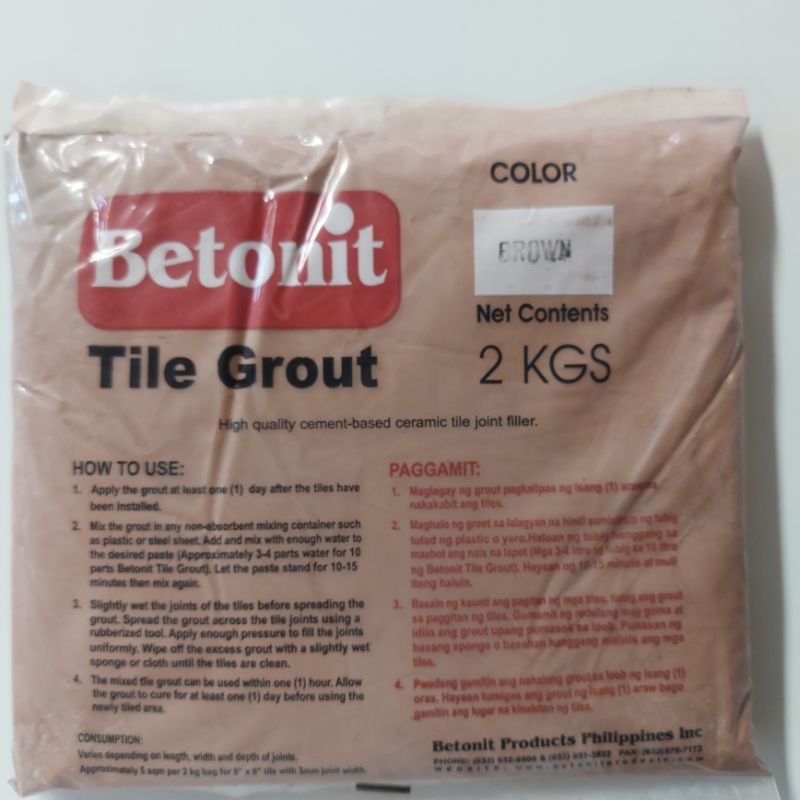 BETONIT TILE GROUT "BROWN" 2KG Shopee Philippines