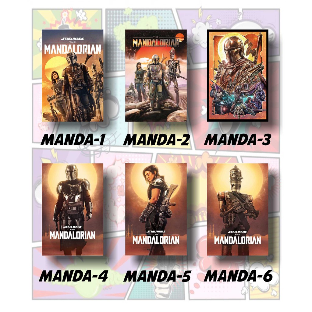 MANDALORIAN Season 1 & 2 Collectible Character Poster LARGE 33cm x 50cm ...