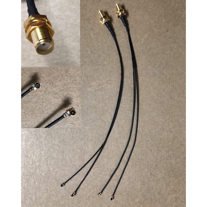 5PCS RF Coaxial SMA Female Jack To Double/Two UFL/IPX/IPEX Adapter ...