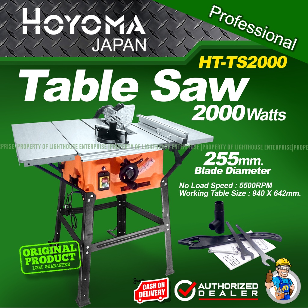 HOYOMA Japan 2000W Table Saw (HTTS2000) *LIGHTHOUSE ENTERPRISE