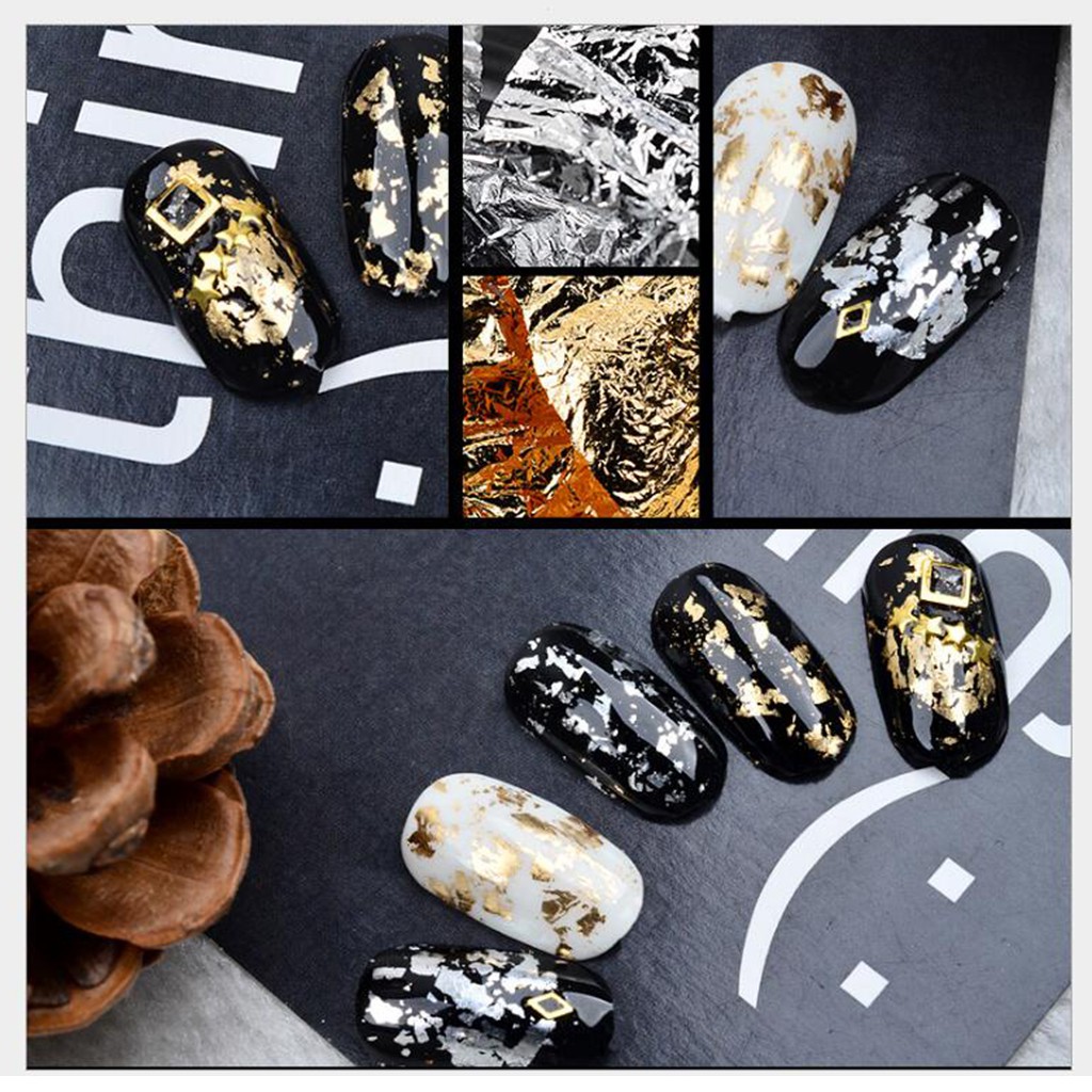 Fogli Oro Per Resina - 3 Bottiglie Con Scatola, Fiocchi Metallici Per Nail Art, Crafts E Gioielli - Foto 12