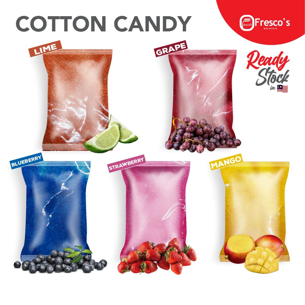 3pack large 3 lb cotton candy floss sugar the candery