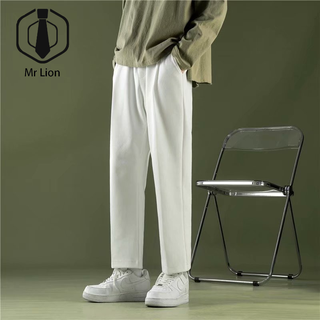 black mens sweatpants mens spring and summer casual pants mens wild cotton  and linen loose linen pants korean version of the trend pants straight tube