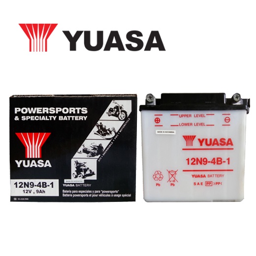 YUASA 12N9-4B-1 Motorcycle Battery (12V-9Ah) Conventional Without Acid ...