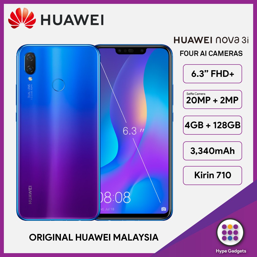 Huawei Nova 3i SECOND-HAND 4g lte dual simcard smart phone | Shopee ...