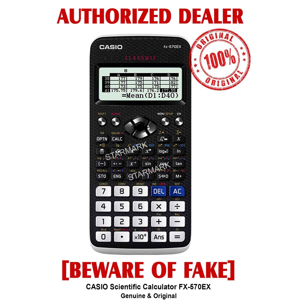 Casio Scientific Calculator Fx 570ex Calculators Heavy Duty Fx570ex Fx 570 Ex Authentic Starmark