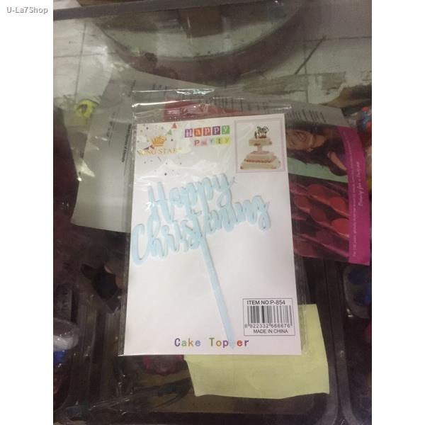 Happy christening cake topper pink blue baby boy girl decorations