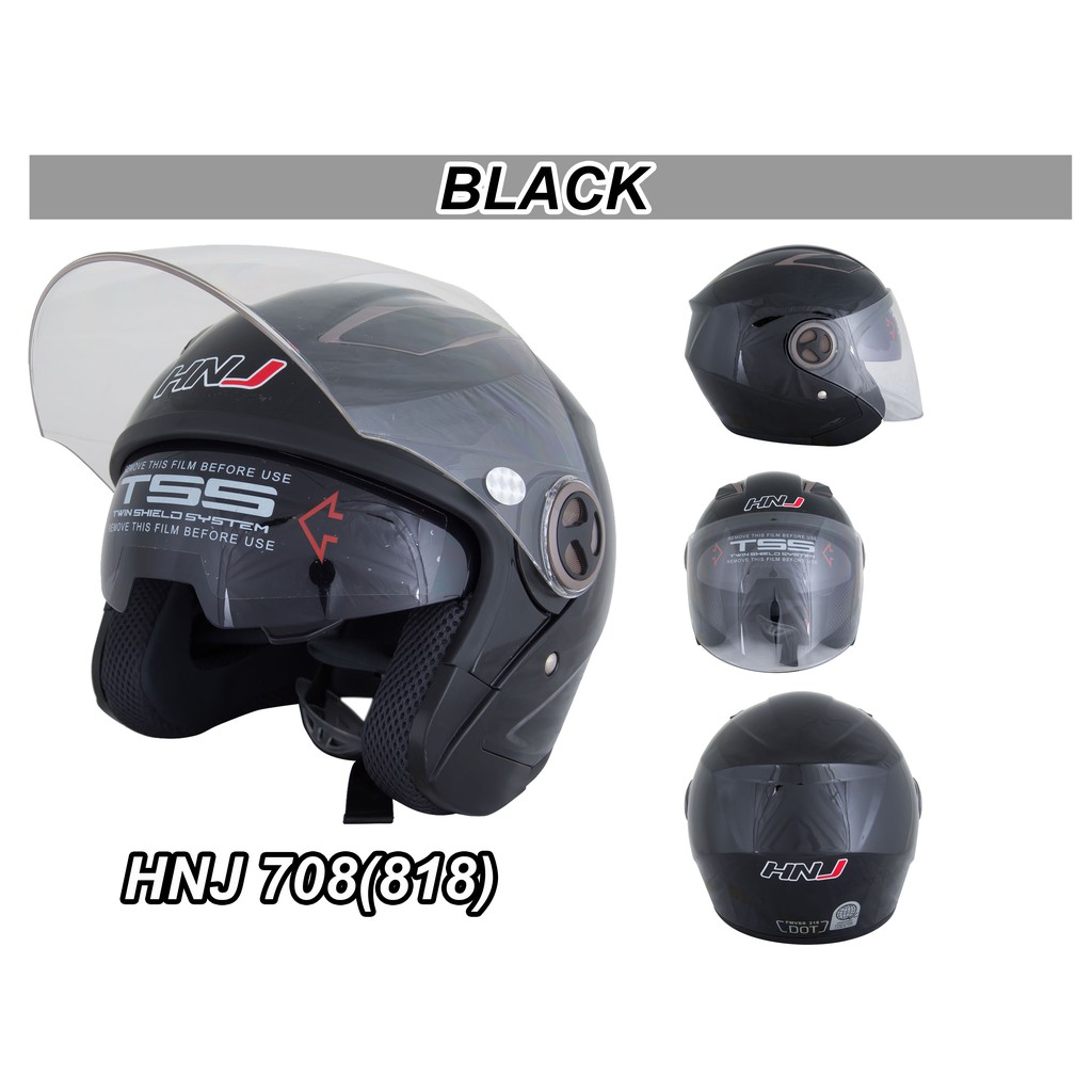 Double visor best sale open face helmet