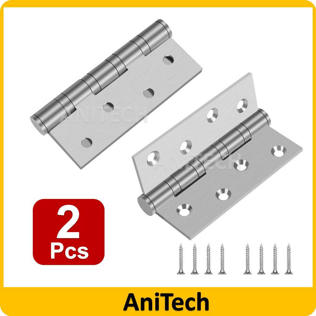 2PCS STAINLESS STEEL BEARING HINGES 4" DOOR HINGE Fitting with Ball