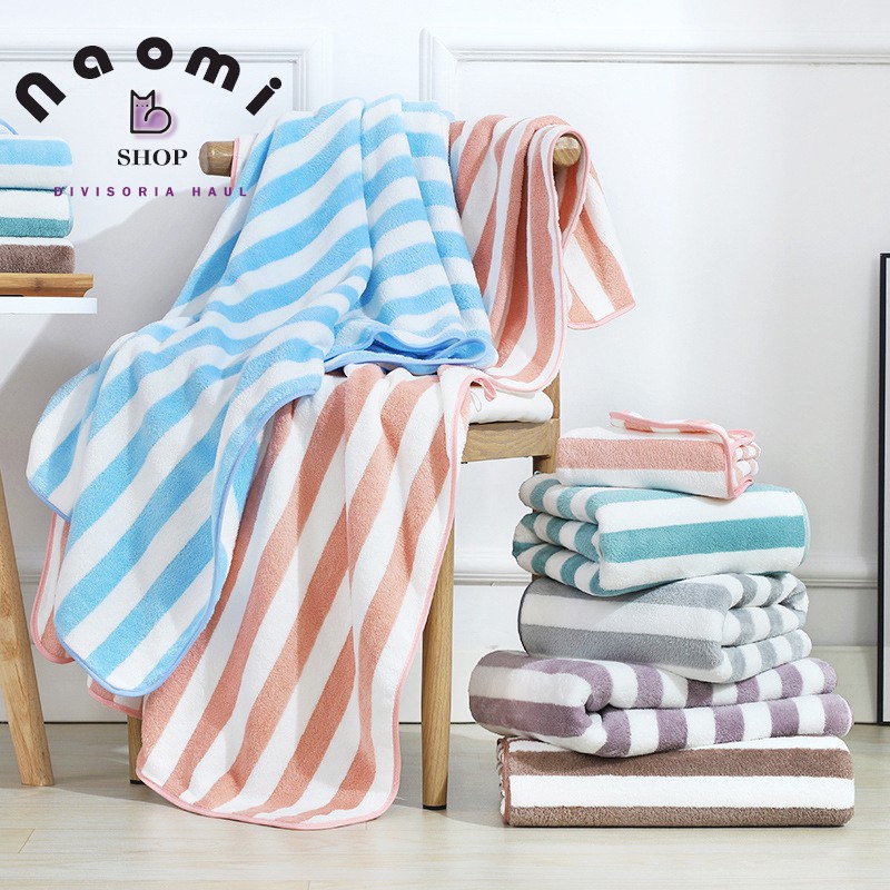 COD☑️High Quality Cannon Premium Soft Microfiber Stripe Bath Towel Super  Absorbent Beach Towel/Tuwal
