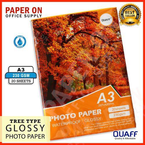 QUAFF A3 Photo Paper Glossy 230gsm (TREE TYPE) | Shopee Philippines