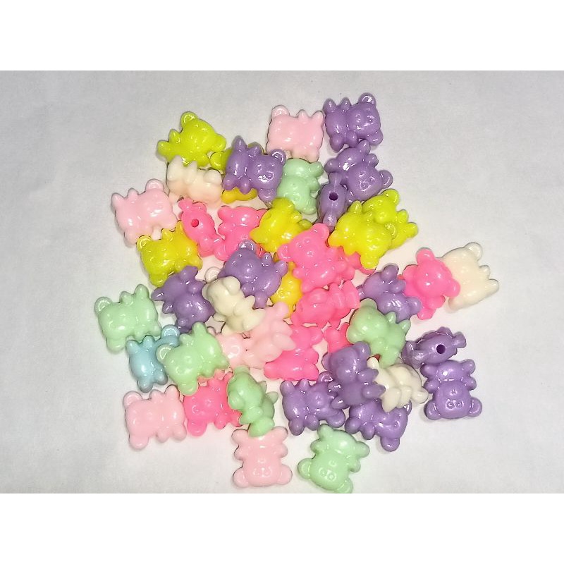 Pastel Color Bear Design Beads (50pcs) Shopee Philippines