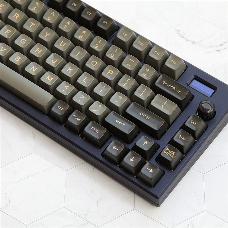 Shimmer Black 172 Keys ABS Doubleshot SA Profile Keycaps Set for ...