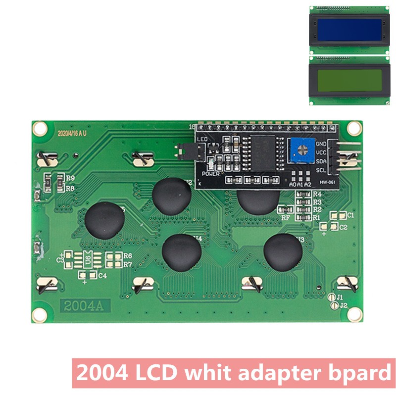 Lcd2004 + I2C 2004 20X4 2004 A Screen Adapter Module Blue / Green for ...