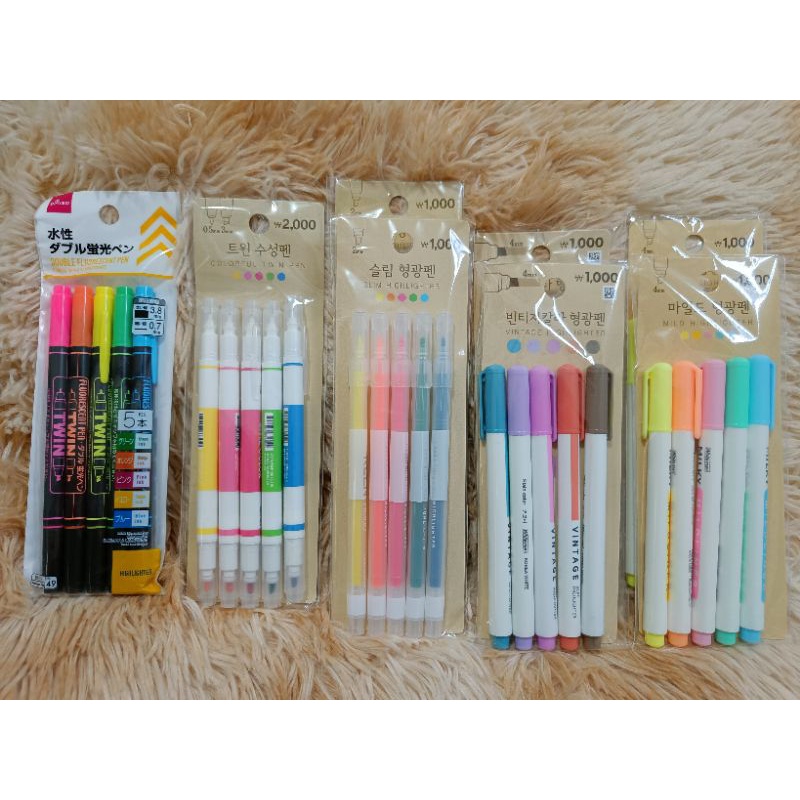 Daiso Korea 5pc Highlighter Shopee Philippines
