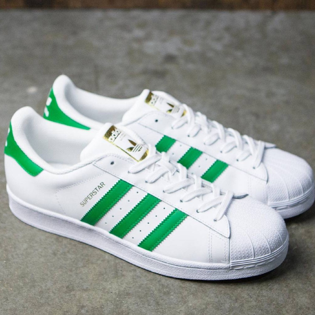 superstar white green