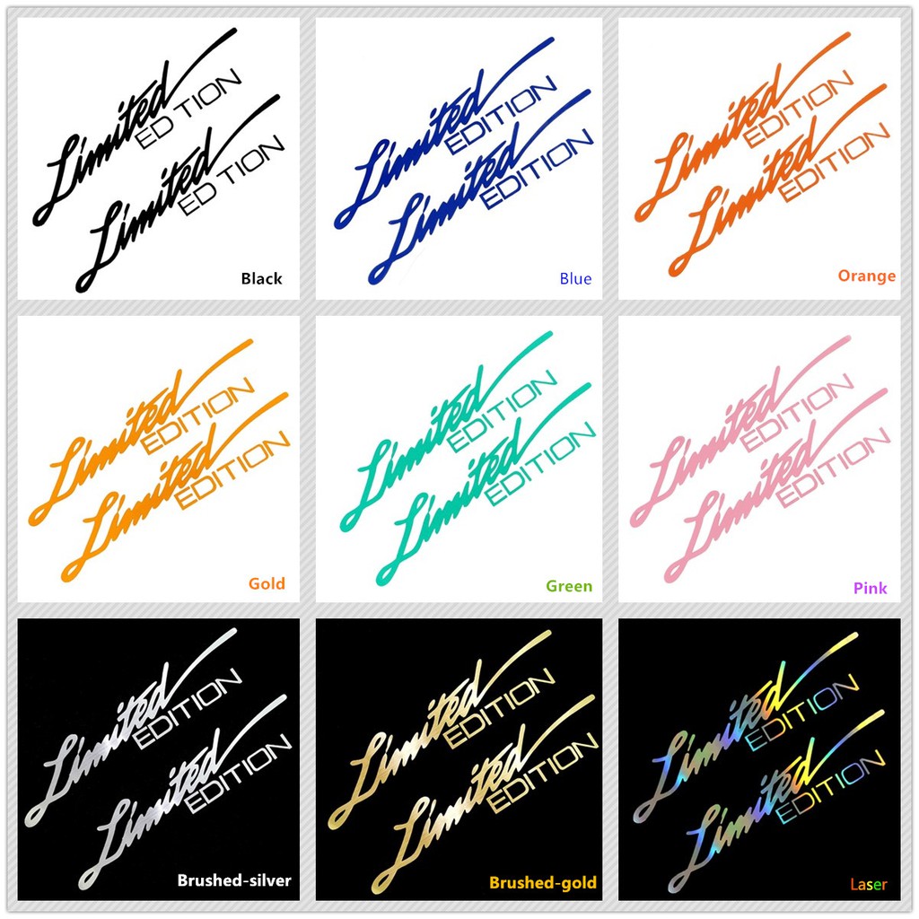 2Pcs LIMITED EDITION Letter Decal Car Window Vinyl Sticker Car ...