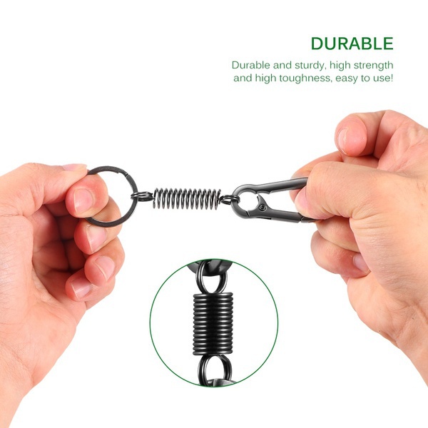 1PC Spring Keychain Climbing Hook Car Keychain Simple Strong Carabiner ...
